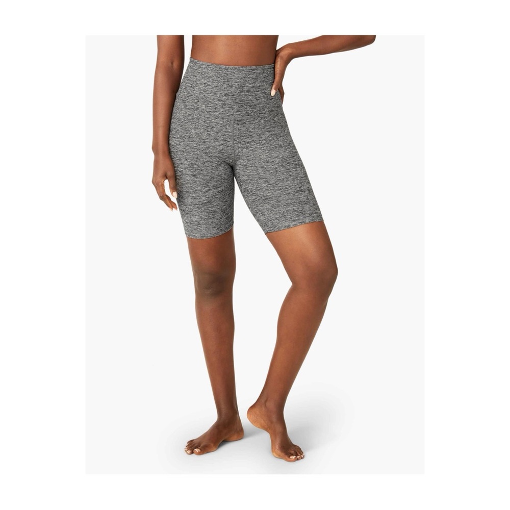 Beyond Yoga Spacedye Grey Bike Shorts